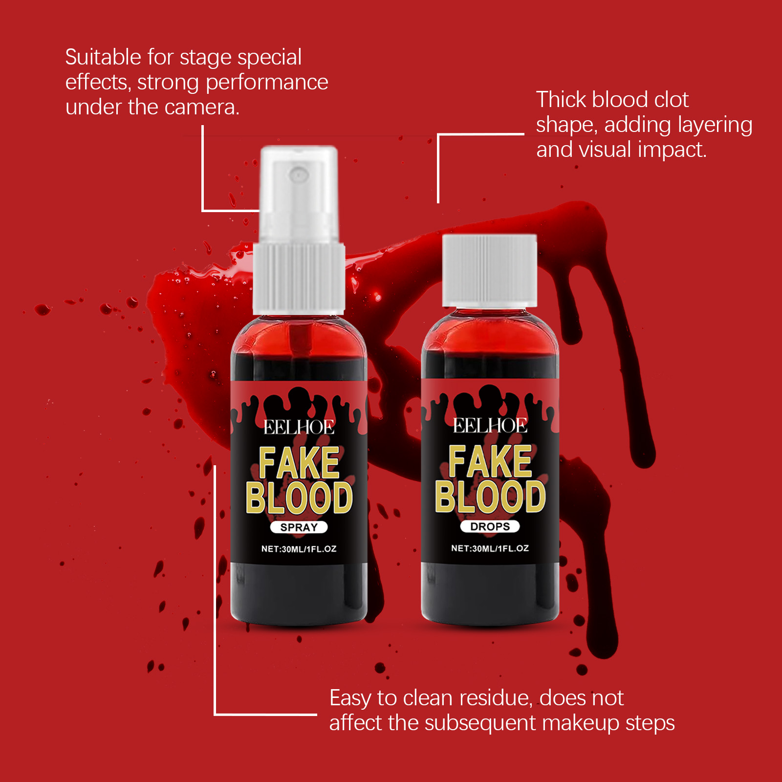 Professional Halloween Fake Bl - Cosplay Prop Paint recension och pris