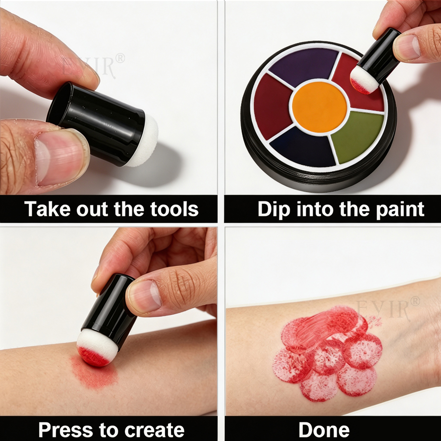 6 Colors Face Body Paint Palet - Cosplay Prop Paint recension och pris